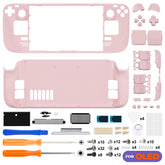 eXtremeRate Replacement Full Set Shell with Buttons for Steam Deck OLED - Cherry Blossoms Pink