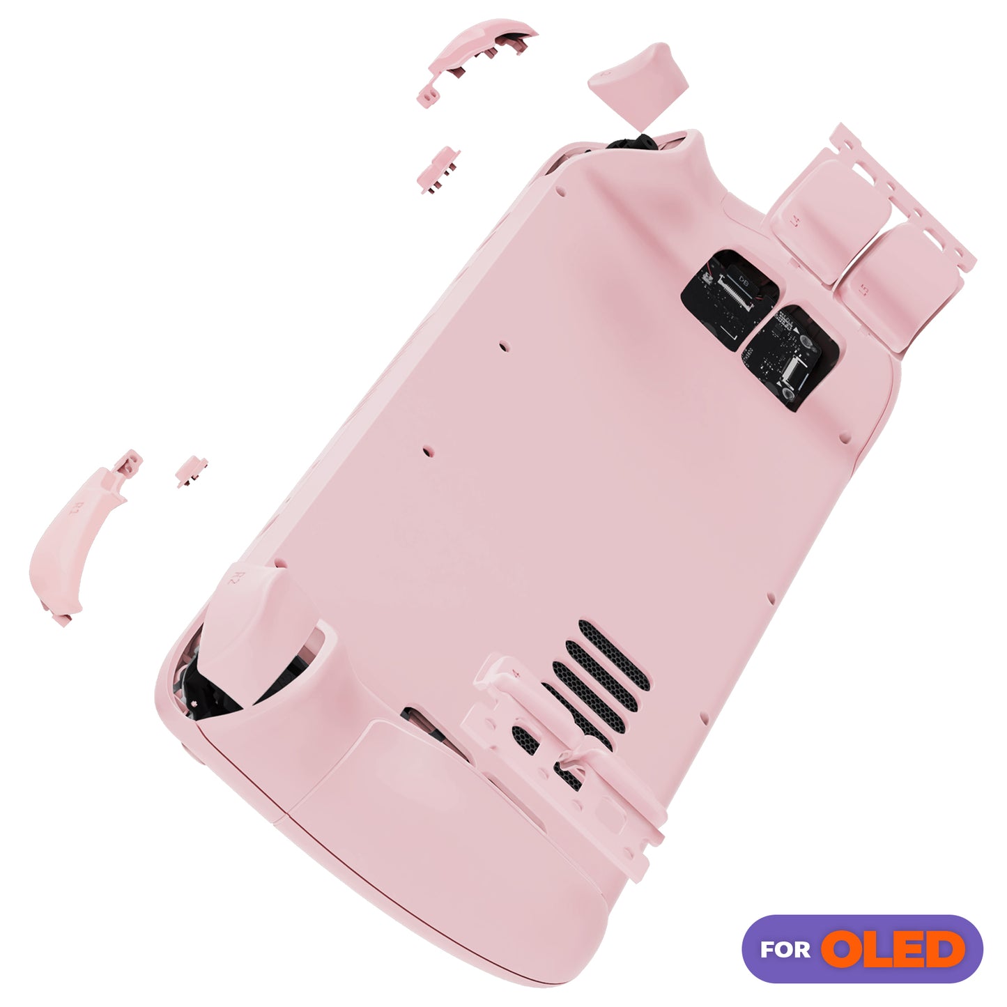eXtremeRate Replacement Full Set Shell with Buttons for Steam Deck OLED - Cherry Blossoms Pink