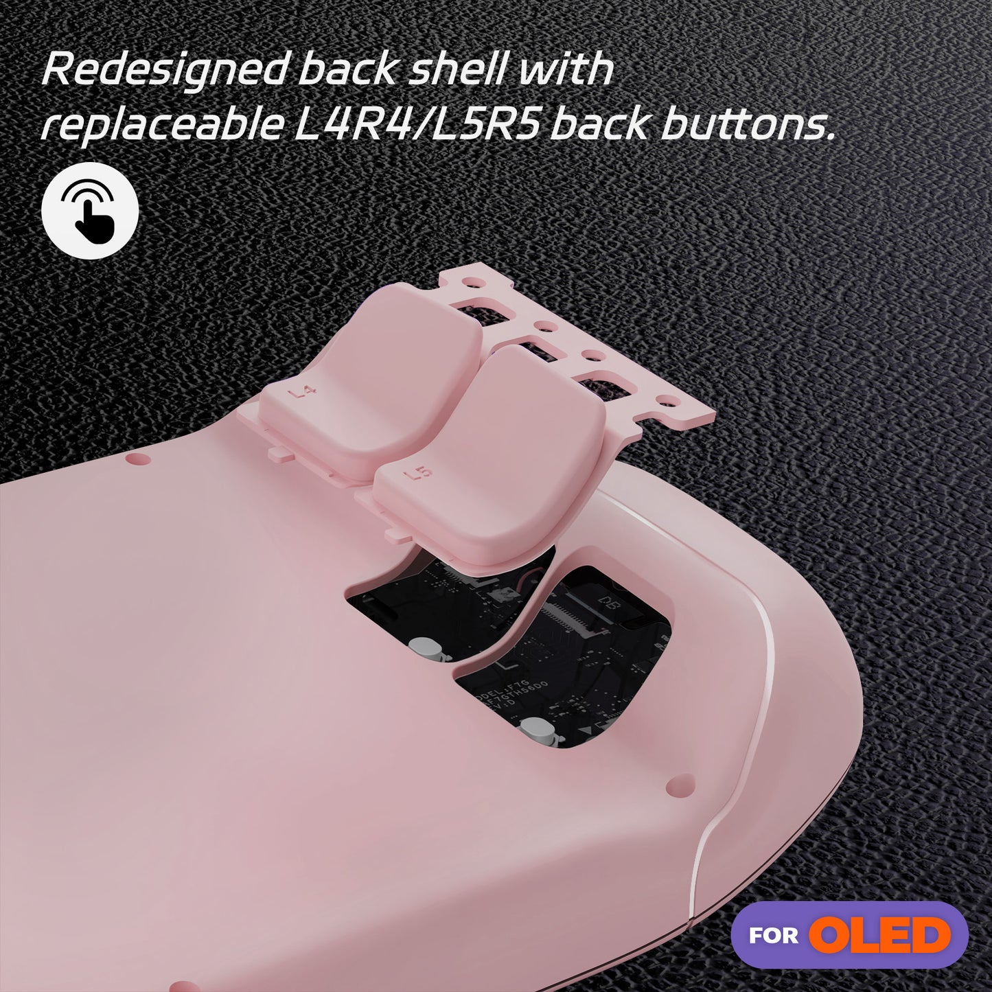 eXtremeRate Replacement Full Set Shell with Buttons for Steam Deck OLED - Cherry Blossoms Pink