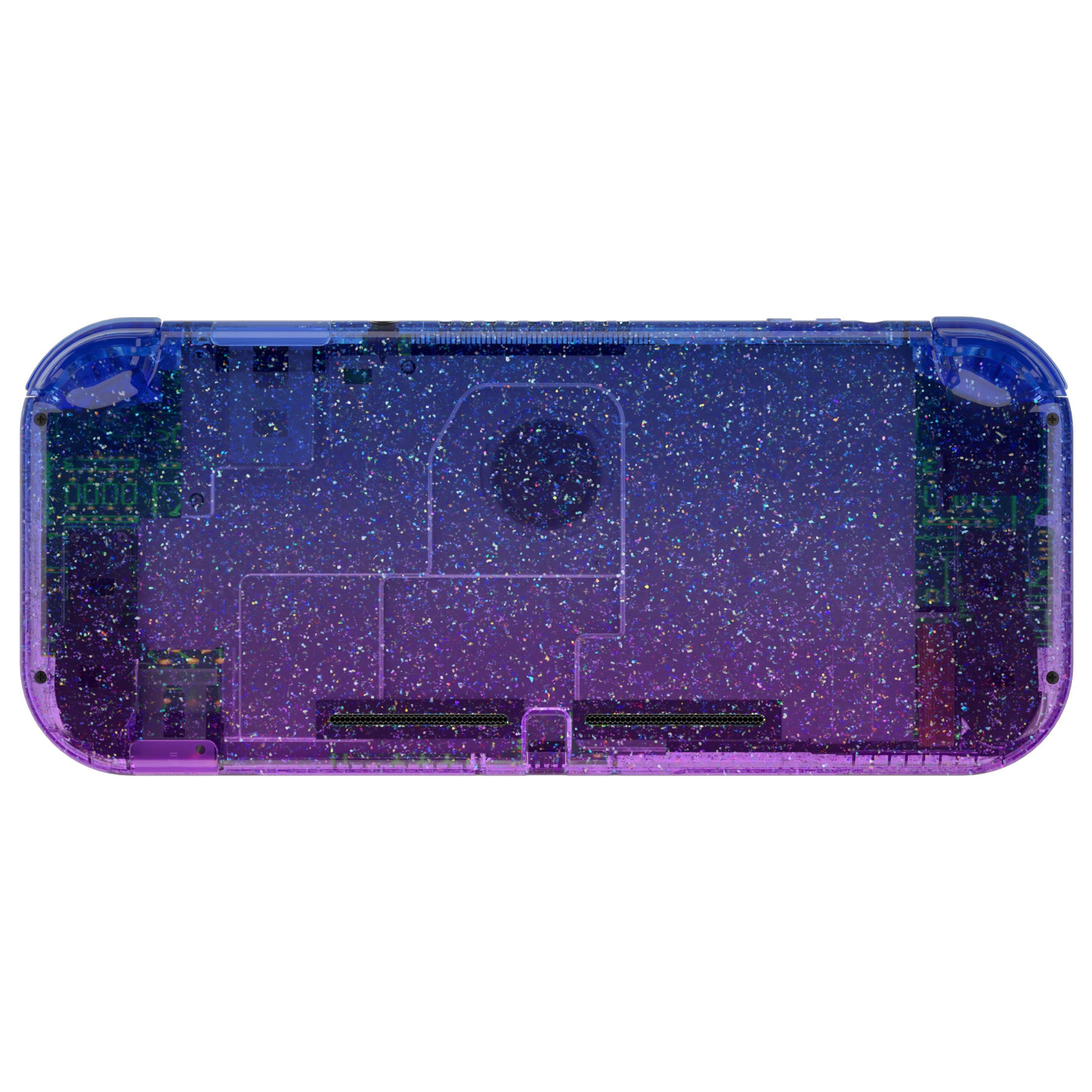 eXtremeRate Replacement Housing Shell for with Screen Protector for Nintendo Switch Lite - Glitter Gradient Translucent Bluebell eXtremeRate
