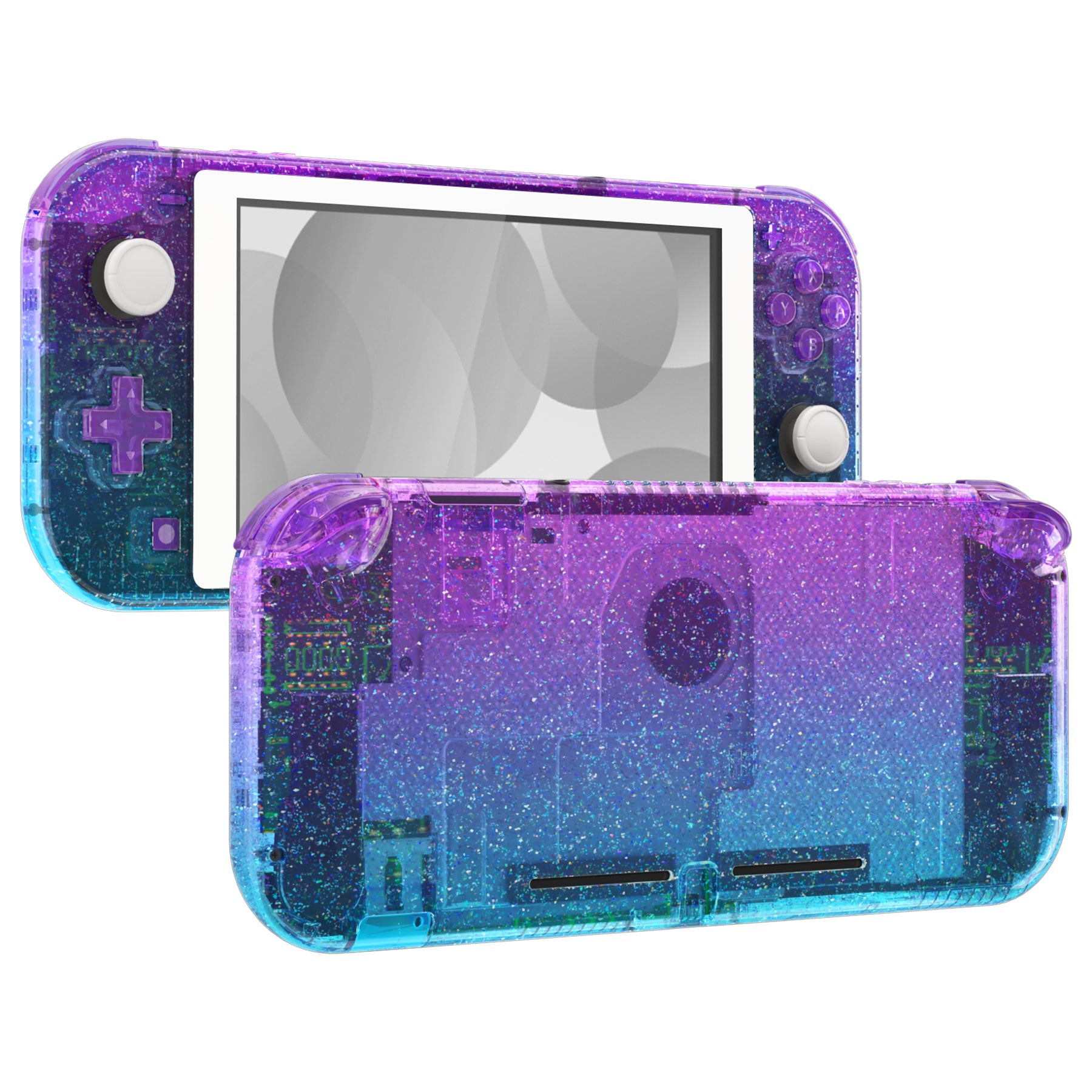 nintendo switch lite グラデーション　ラメ　カスタム nintendo switch lite グラデーション ラメ カスタム nintendo switch
