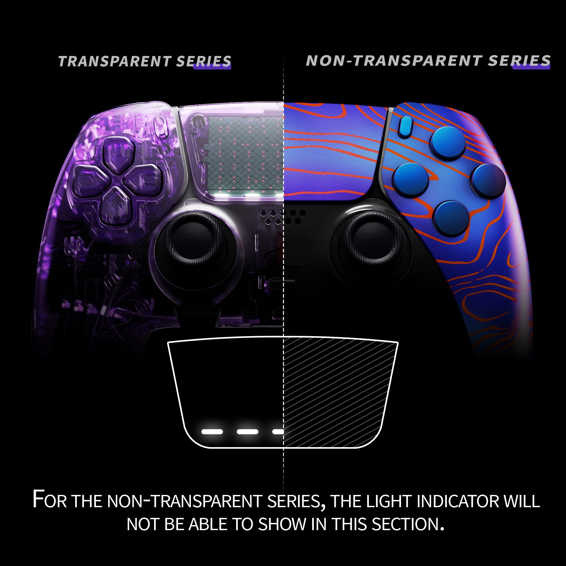 ps5 スカフ　extremerate eXtremeRate Damascuscamo Left Right Front Housing Shell with
