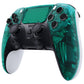 eXtremeRate Replacement Left Right Front Housing Shell with Touchpad Compatible with PS5 Edge Controller - Emerald Green
