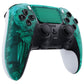 eXtremeRate Replacement Left Right Front Housing Shell with Touchpad Compatible with PS5 Edge Controller - Emerald Green