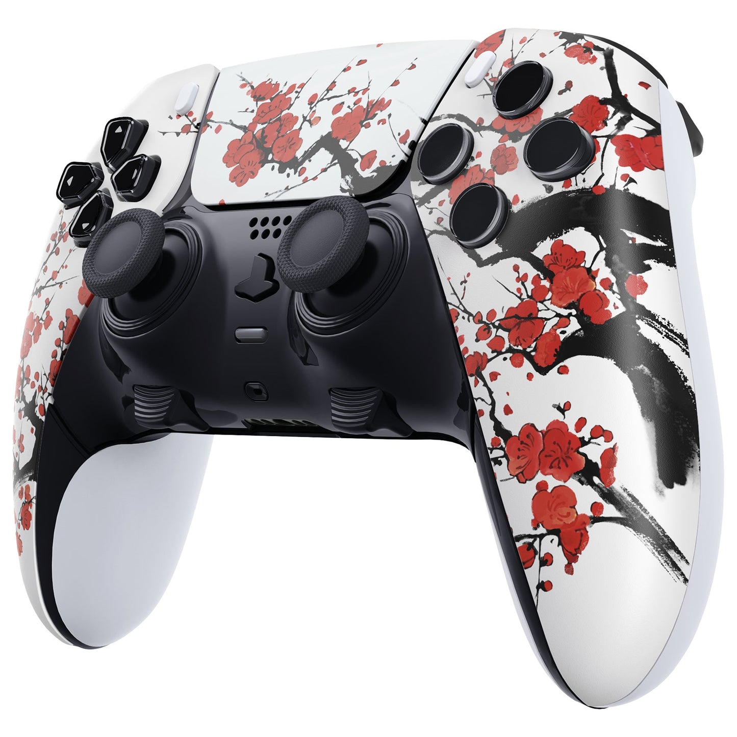 eXtremeRate Replacement Left Right Front Housing Shell with Touchpad Compatible with PS5 Edge Controller - Winter Blossom eXtremeRate