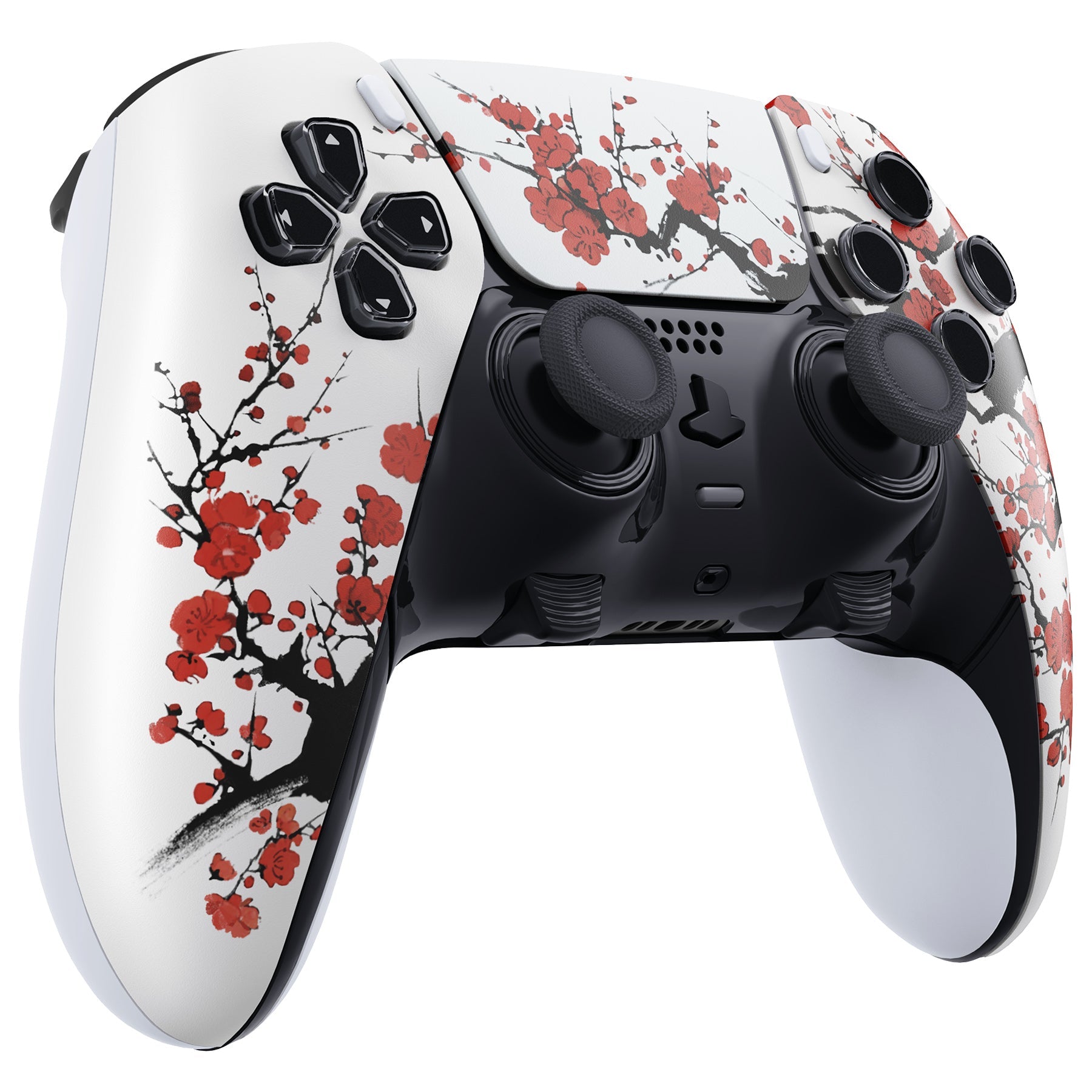 eXtremeRate Replacement Left Right Front Housing Shell with Touchpad Compatible with PS5 Edge Controller - Winter Blossom eXtremeRate