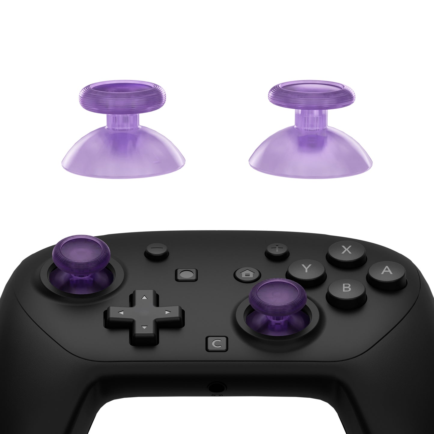 eXtremeRate Replacement 3D Joystick for Nintendo Switch 2 Pro Controller - Clear Atomic Purple