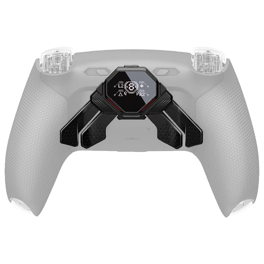 eXtremeRate Redesigned Real Metal Buttons K1 K2 K3 K4 Back Paddles for eXtremeRate RMB Version SPARK Back Paddles Kit, Compatible with PS5 Controller - Metallic Black