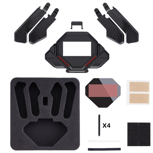 eXtremeRate Redesigned Real Metal Buttons K1 K2 K3 K4 Back Paddles for eXtremeRate RMB Version SPARK Back Paddles Kit, Compatible with PS5 Controller - Metallic Black