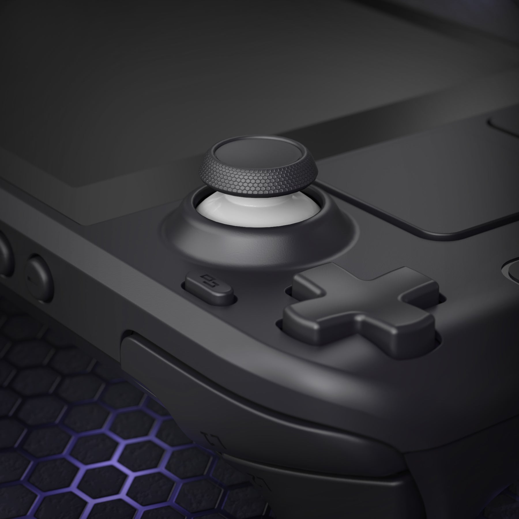 eXtremeRate Replacement Thumbsticks with Original Touch Sensing for Steam Deck LCD & OLED - Black & White eXtremeRate