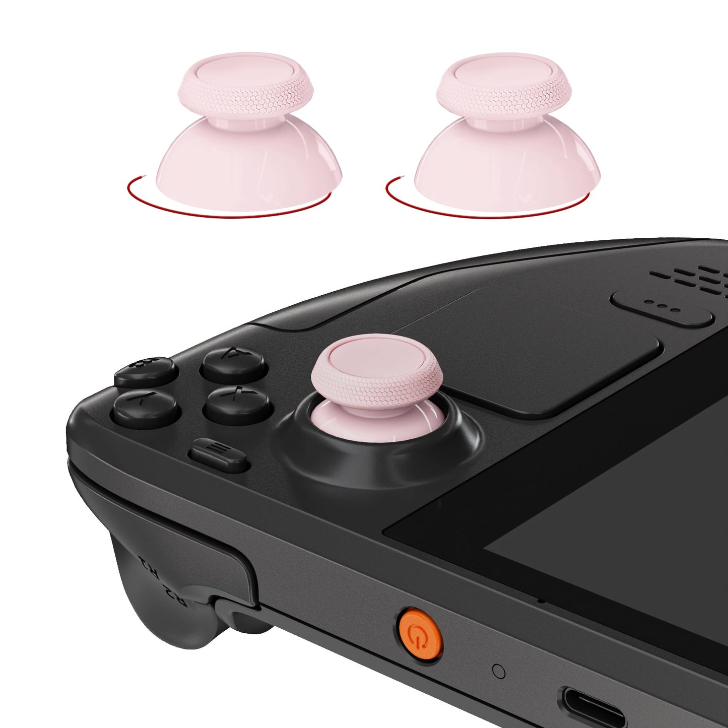 eXtremeRate Replacement Thumbsticks with Original Touch Sensing for Steam Deck LCD & OLED - Cherry Blossoms Pink eXtremeRate