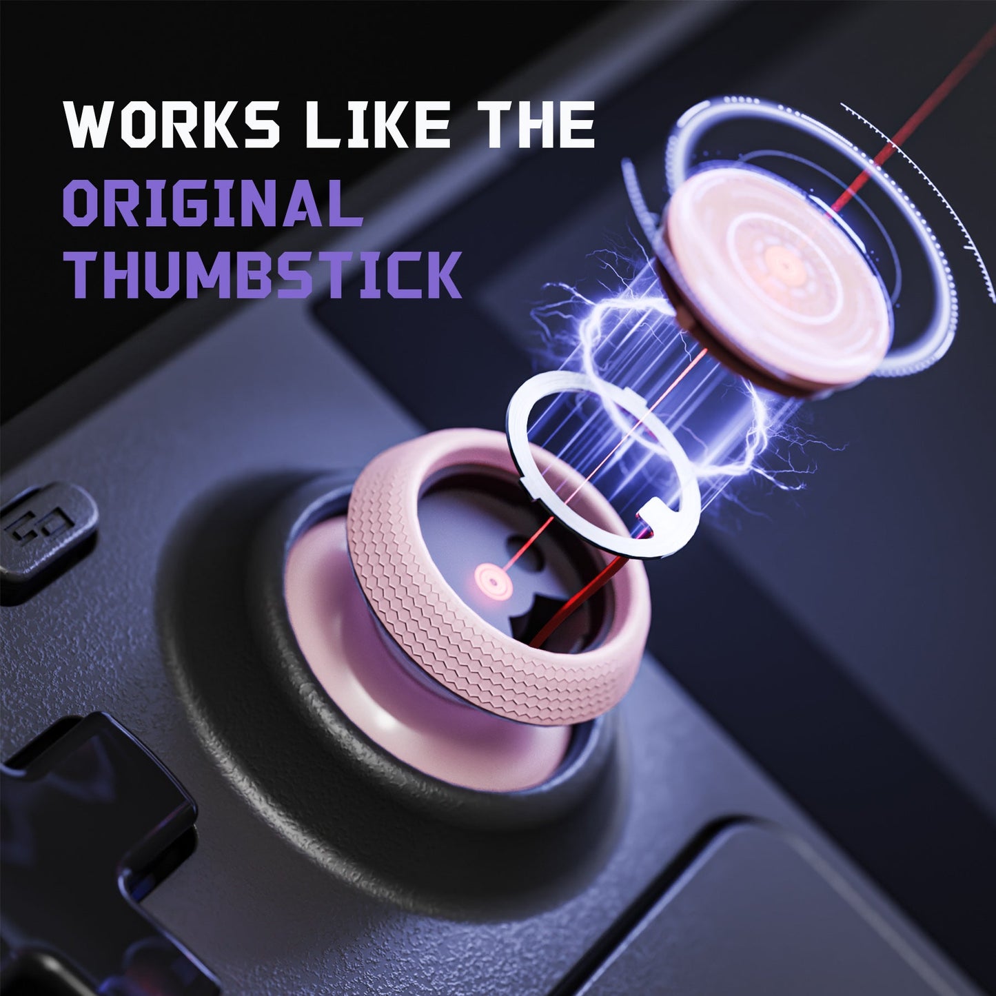 eXtremeRate Replacement Thumbsticks with Original Touch Sensing for Steam Deck LCD & OLED - Cherry Blossoms Pink eXtremeRate