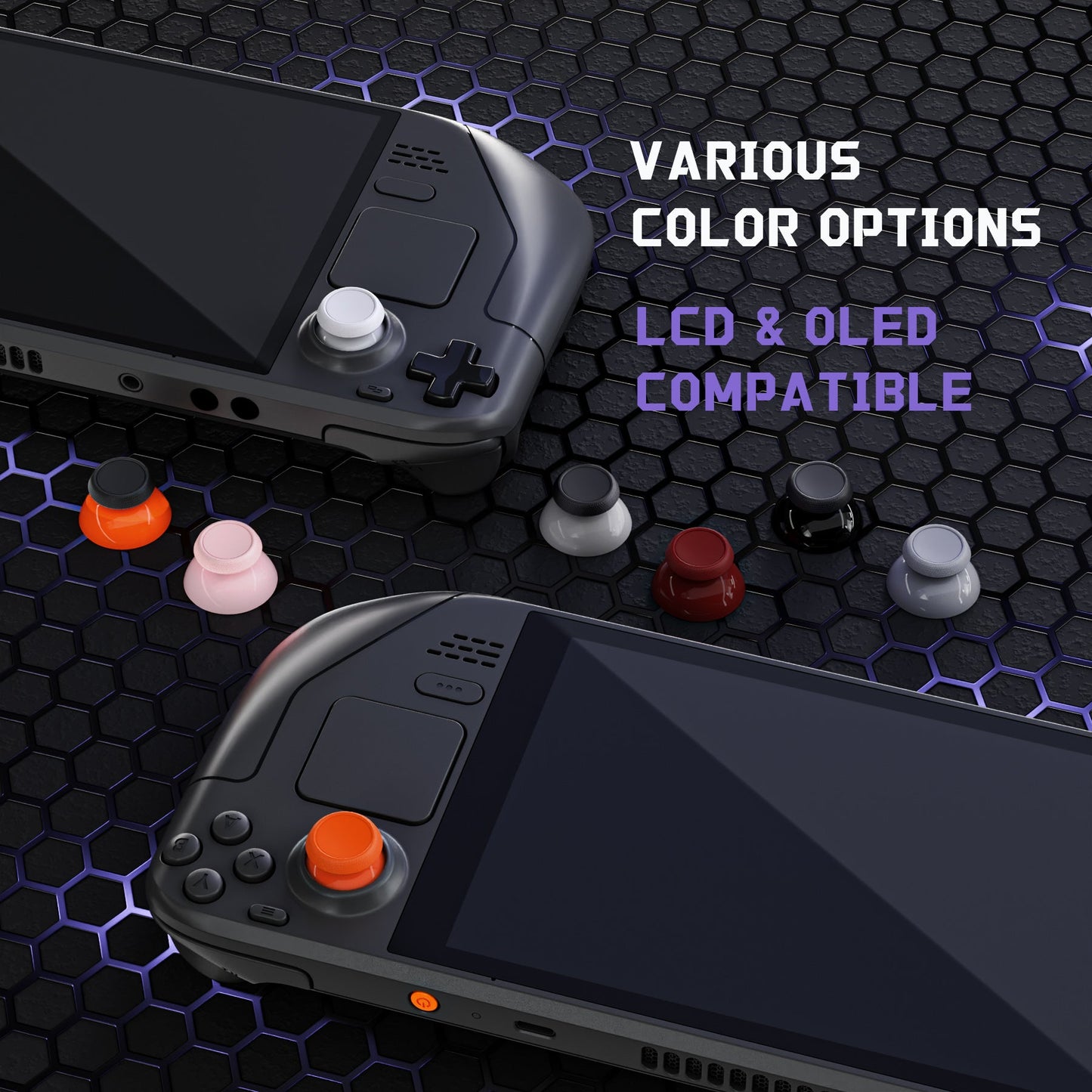 eXtremeRate Replacement Thumbsticks with Original Touch Sensing for Steam Deck LCD & OLED - Cherry Blossoms Pink eXtremeRate