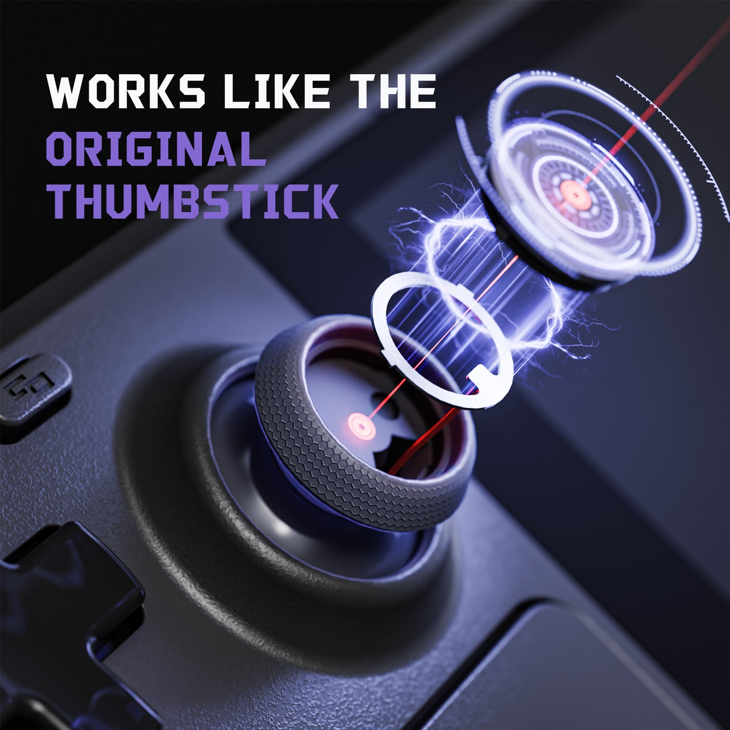 eXtremeRate Replacement Thumbsticks with Original Touch Sensing for Steam Deck LCD & OLED - New Hope Gray