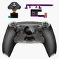 eXtremeRate SPARK Back Paddles Kit with OLED Display & Clicky Trigger Stops & Ergonomic Grips for PS5 Controller BDM-010/020 - Rubberized Clear & Black