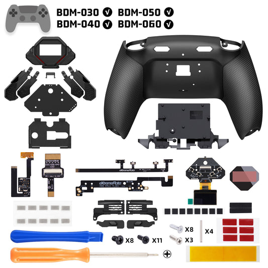 eXtremeRate SPARK Back Paddles Kit with OLED Display & Clicky Trigger Stops & Ergonomic Grips for PS5 Controller BDM-030/040/050/060 - Rubberized Black