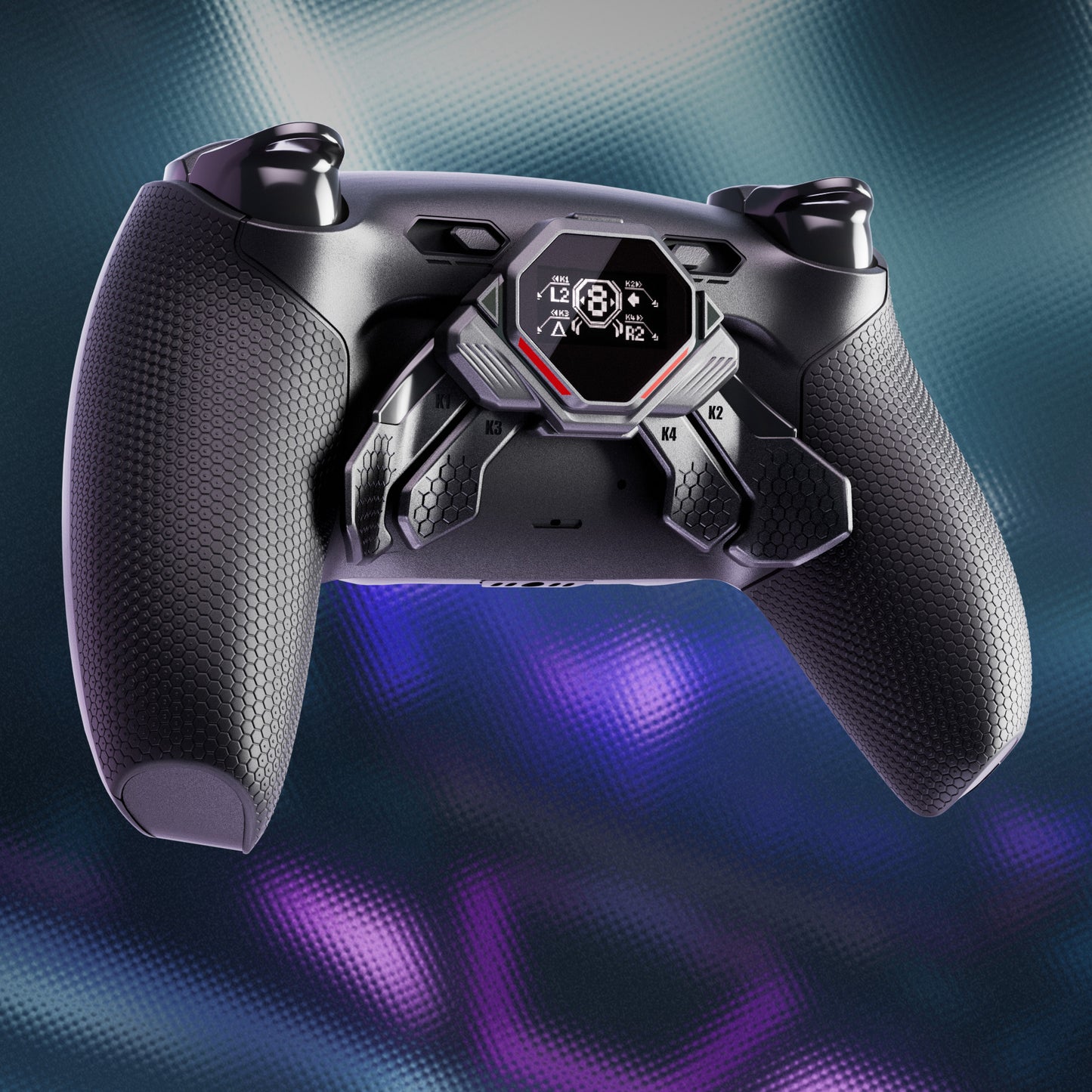 eXtremeRate SPARK Back Paddles Kit with OLED Display & Clicky Trigger Stops & Ergonomic Grips for PS5 Controller BDM-030/040/050/060 - Rubberized Black