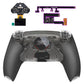 eXtremeRate SPARK Back Paddles Kit with OLED Display & Clicky Trigger Stops & Ergonomic Grips for PS5 Controller BDM-030/040/050/060 - Rubberized Clear Black