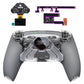 eXtremeRate SPARK Back Paddles Kit with OLED Display & Clicky Trigger Stops & Ergonomic Grips for PS5 Controller BDM-030/040/050/060 - Rubberized Clear & Gray