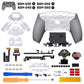 eXtremeRate SPARK Back Paddles Kit with OLED Display & Clicky Trigger Stops & Ergonomic Grips for PS5 Controller BDM-030/040/050/060 - Rubberized Clear & Gray