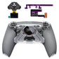 eXtremeRate SPARK Back Paddles Kit with OLED Display & Clicky Trigger Stops & Ergonomic Grips for PS5 Controller BDM-030/040/050 - Rubberized Clear & Gray