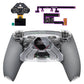 eXtremeRate SPARK Back Paddles Kit with OLED Display & Clicky Trigger Stops & Ergonomic Grips for PS5 Controller BDM-030/040/050 - Rubberized Clear & Gray