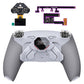 eXtremeRate SPARK Back Paddles Kit with OLED Display & Clicky Trigger Stops & Ergonomic Grips for PS5 Controller BDM-030/040/050 - Rubberized White & Gray