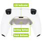 eXtremeRate Silver Real Metal Buttons (RMB) Version RISE V3 Remap Kit for PS5 Controller BDM-030/040/050 - White