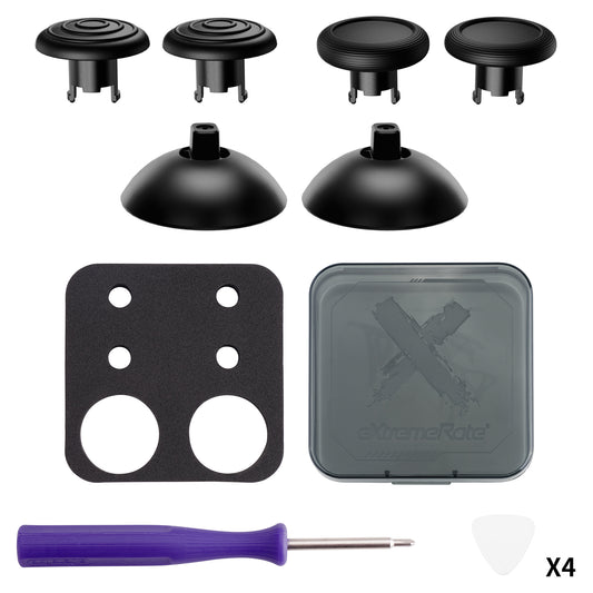 eXtremeRate ThumbsGear Interchangeable Ergonomic Thumbsticks for Nintendo Switch 2 Pro Controlle - Black