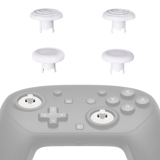 eXtremeRate ThumbsGear Interchangeable Ergonomic Thumbsticks for Nintendo Switch 2 Pro Controlle - White