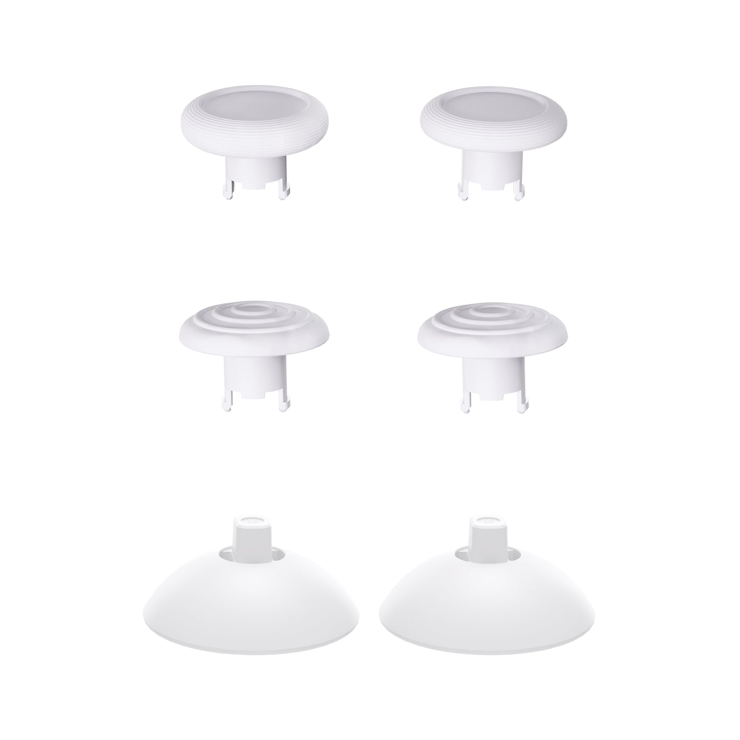 eXtremeRate ThumbsGear Interchangeable Ergonomic Thumbsticks for Nintendo Switch 2 Pro Controller - White