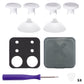 eXtremeRate ThumbsGear Interchangeable Ergonomic Thumbsticks for Nintendo Switch 2 Pro Controller - White