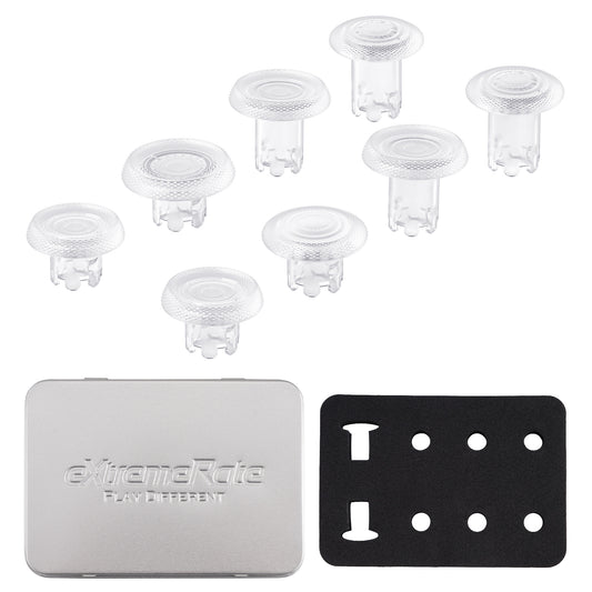 eXtremeRate ThumbsGear Interchangeable Thumbsticks for PS5 Edge Controller HMB-010 & HMB-020 - Clear