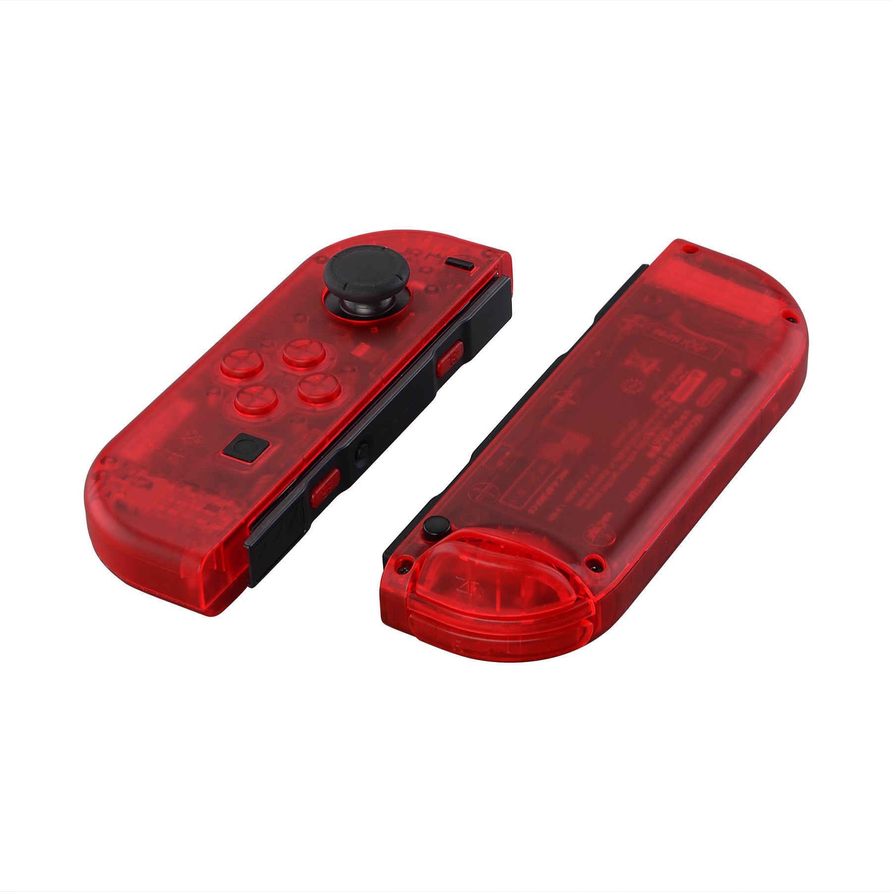 eXtremeRate Clear Red for Joycon Handheld Controller Housing with
