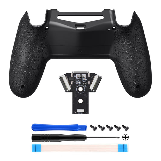 eXtremeRate Type-C Version Replacement Bottom Shell Compatible with PS4 Controller JDM-040/050/055 Models - Textured Black