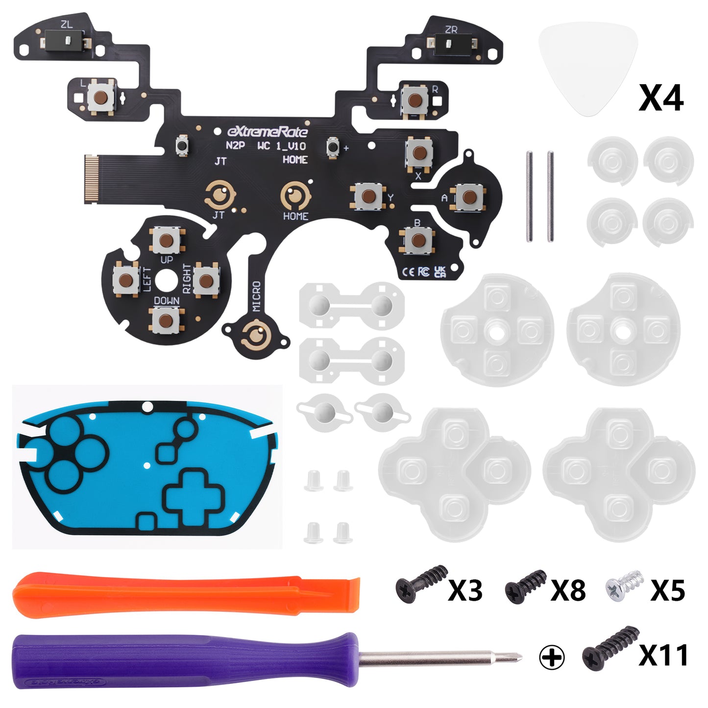 eXtremeRate Whole Clicky Kit for Nintendo Switch 2 Pro Controller Buttons