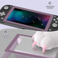 eXtremeRate 2 Pack Anti-Scratch Transparent HD Tempered Glass Screen Protector for Nintendo Switch Lite - Dark Grayish Violet Border