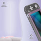 eXtremeRate 2 Pack Anti-Scratch Transparent HD Tempered Glass Screen Protector for Nintendo Switch Lite - Dark Grayish Violet Border