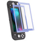 eXtremeRate 2 Pack Anti-Scratch Transparent HD Tempered Glass Screen Protector for Nintendo Switch Lite - Light Violet Border