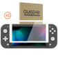 eXtremeRate 2 Pack Anti-Scratch Transparent HD Tempered Glass Screen Protector for Nintendo Switch Lite - White Border