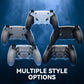 eXtremeRate Beyond-ARC Bottom Shell Kit with Rubberised Grip for PS5 Edge Controller - Clear & Gray