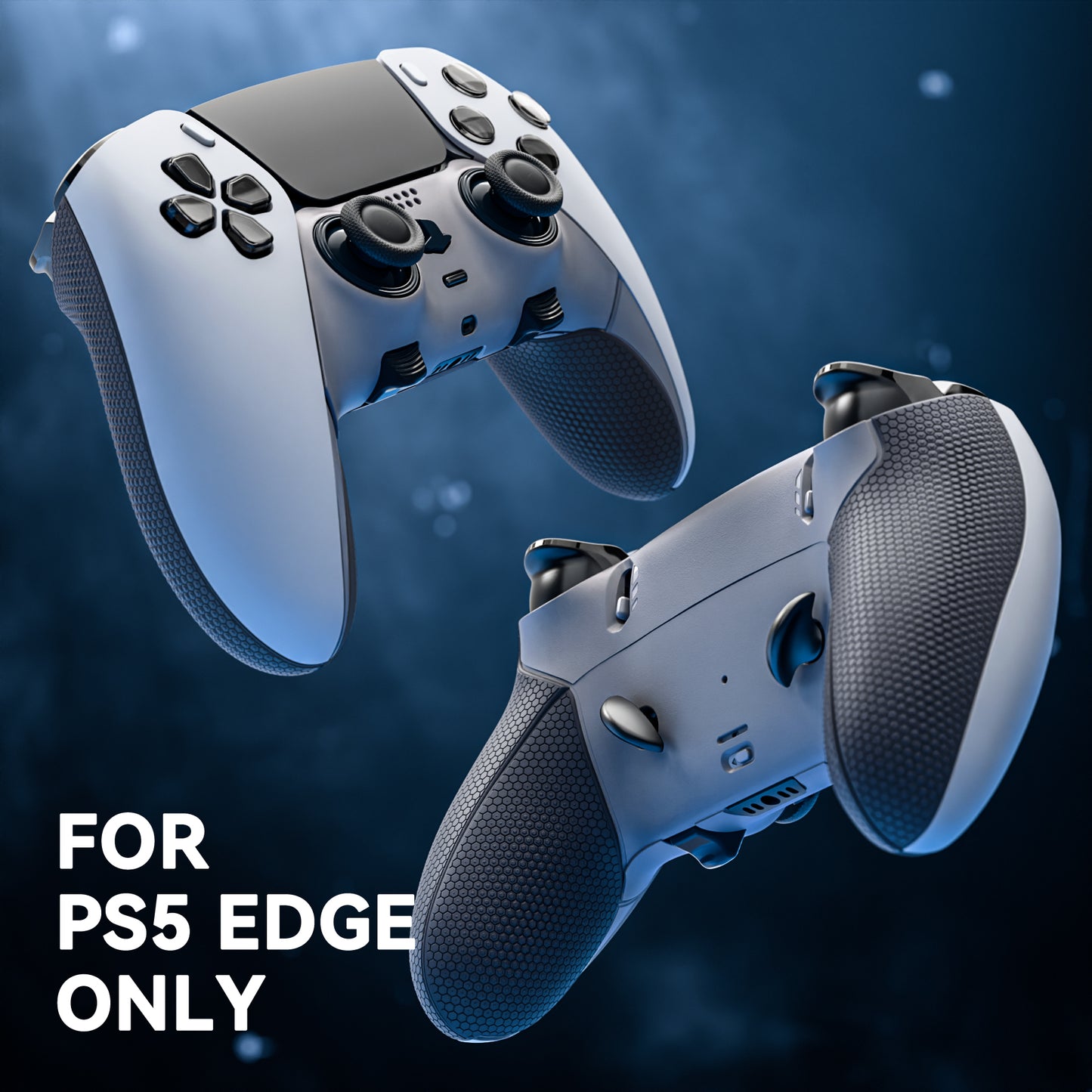 eXtremeRate Beyond-ARC Bottom Shell Kit with Rubberised Grip for PS5 Edge Controller - New Hope Gray & Classic Gray