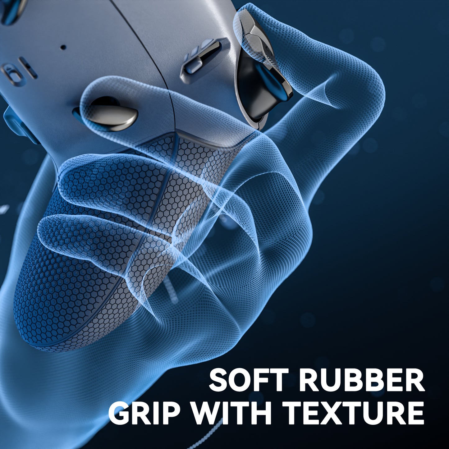 eXtremeRate Beyond-ARC Bottom Shell Kit with Rubberised Grip for PS5 Edge Controller - New Hope Gray & Classic Gray