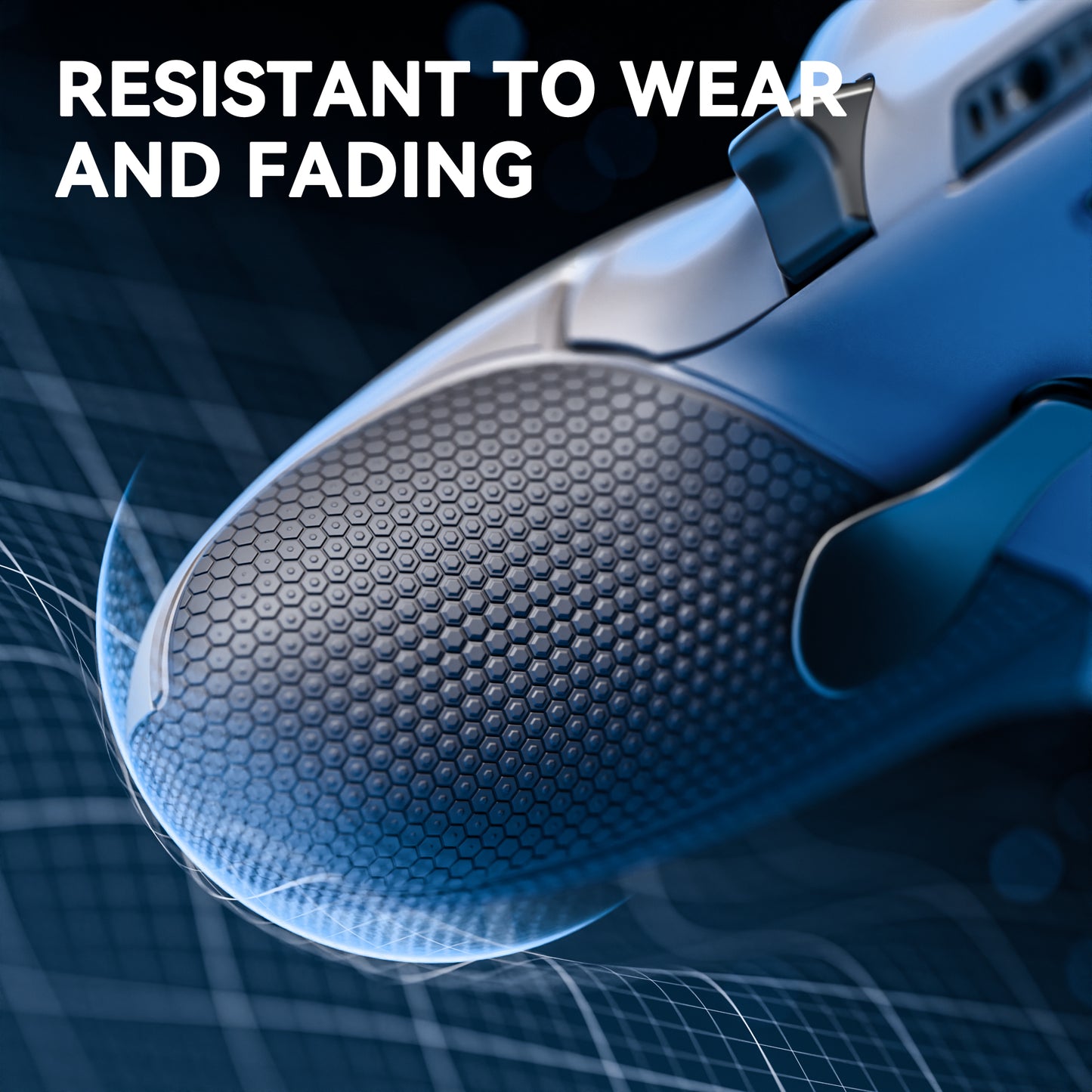 eXtremeRate Beyond-ARC Bottom Shell Kit with Rubberised Grip for PS5 Edge Controller - New Hope Gray & Classic Gray