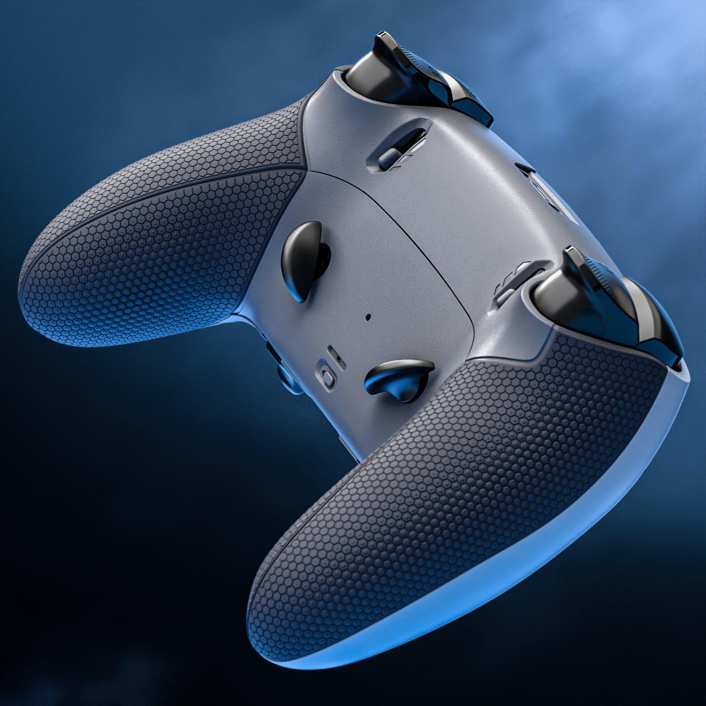 eXtremeRate Beyond-ARC Bottom Shell Kit with Rubberised Grip for PS5 Edge Controller - New Hope Gray & Classic Gray