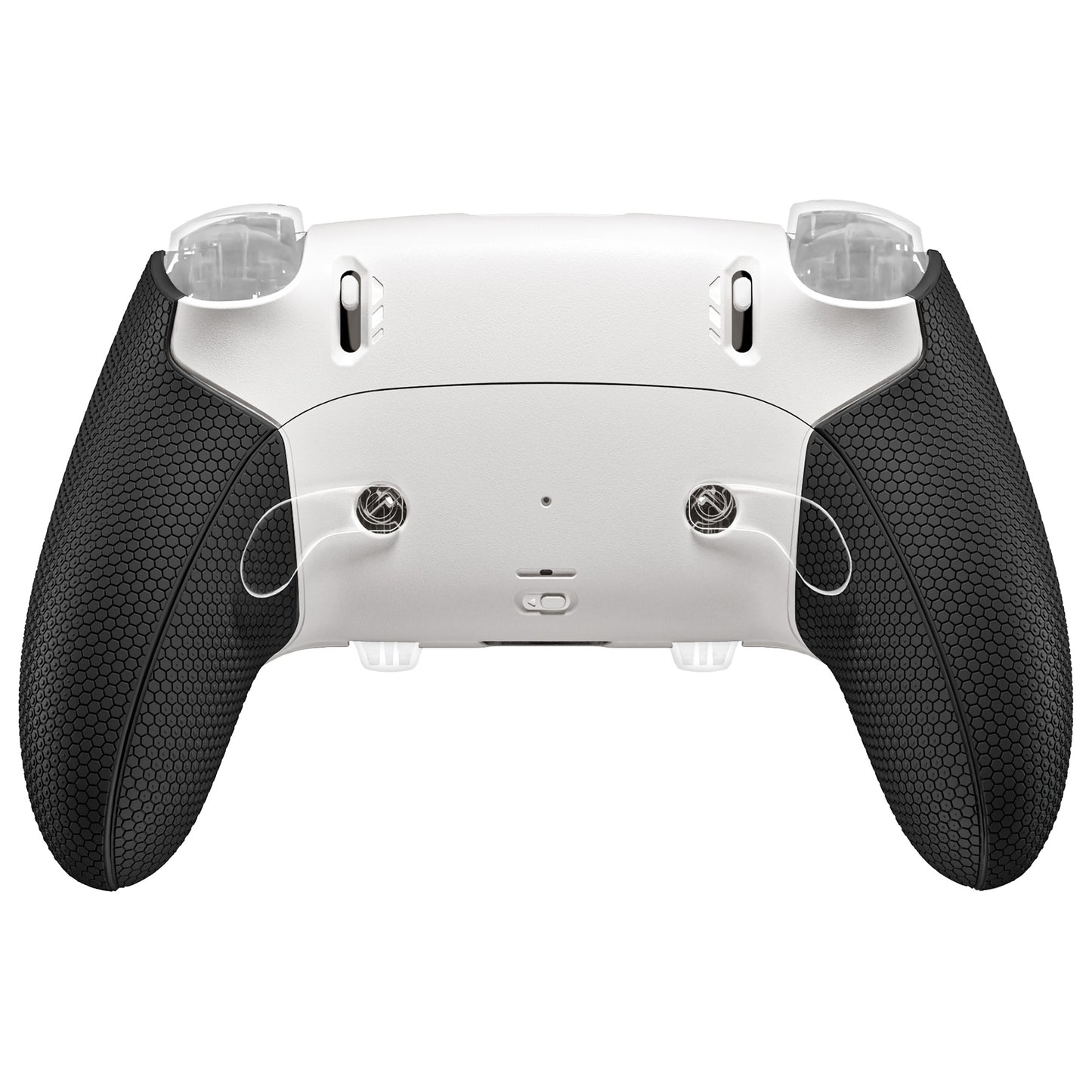 eXtremeRate Beyond-ARC Bottom Shell Kit with Rubberised Grip for PS5 Edge Controller - White Black