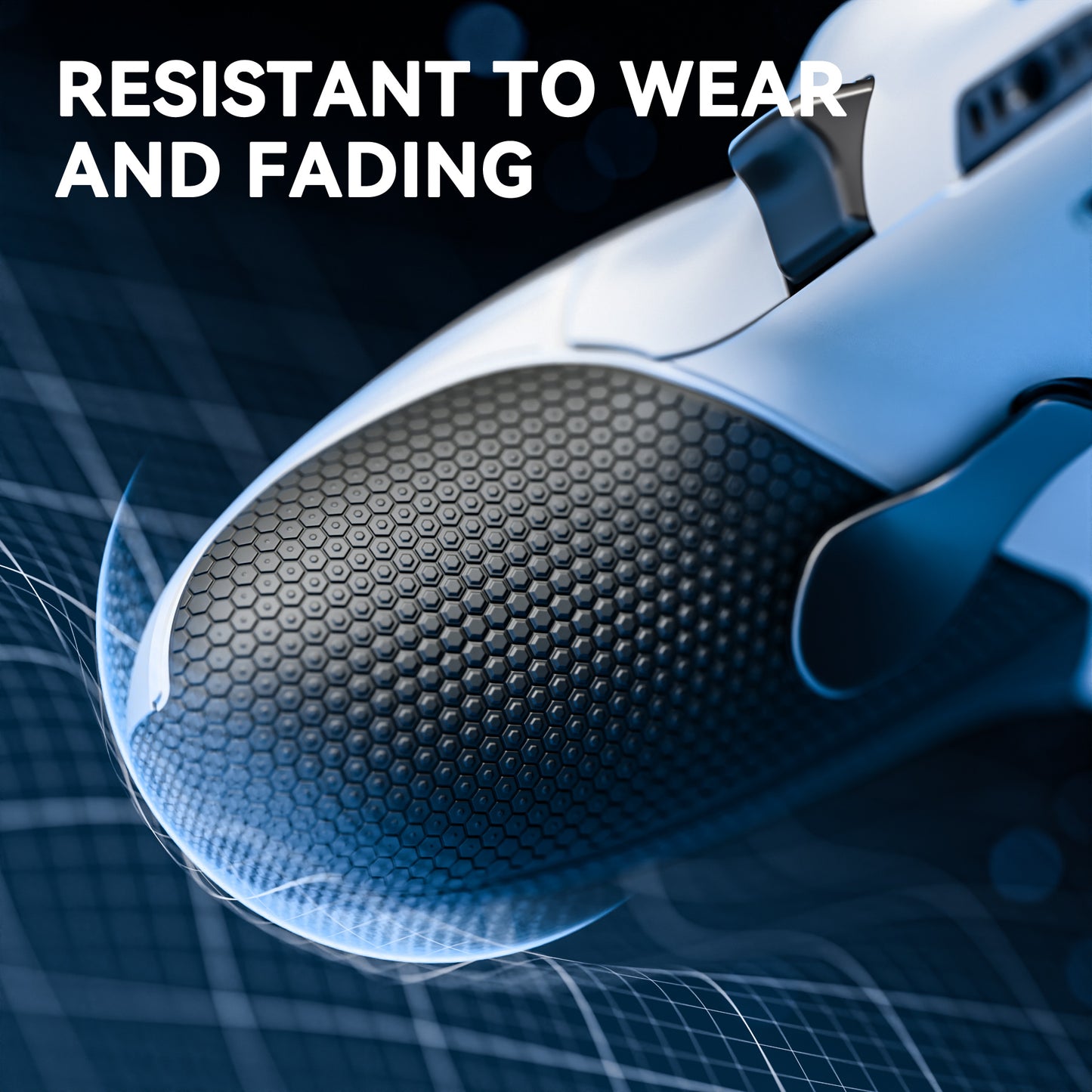 eXtremeRate Beyond-ARC Bottom Shell Kit with Rubberised Grip for PS5 Edge Controller - White Black