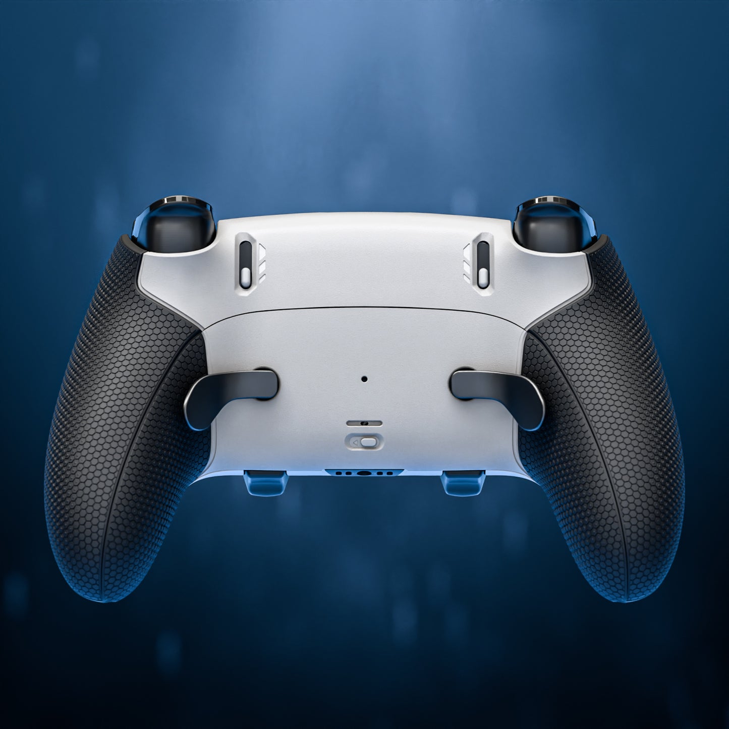 eXtremeRate Beyond-ARC Bottom Shell Kit with Rubberised Grip for PS5 Edge Controller - White Black