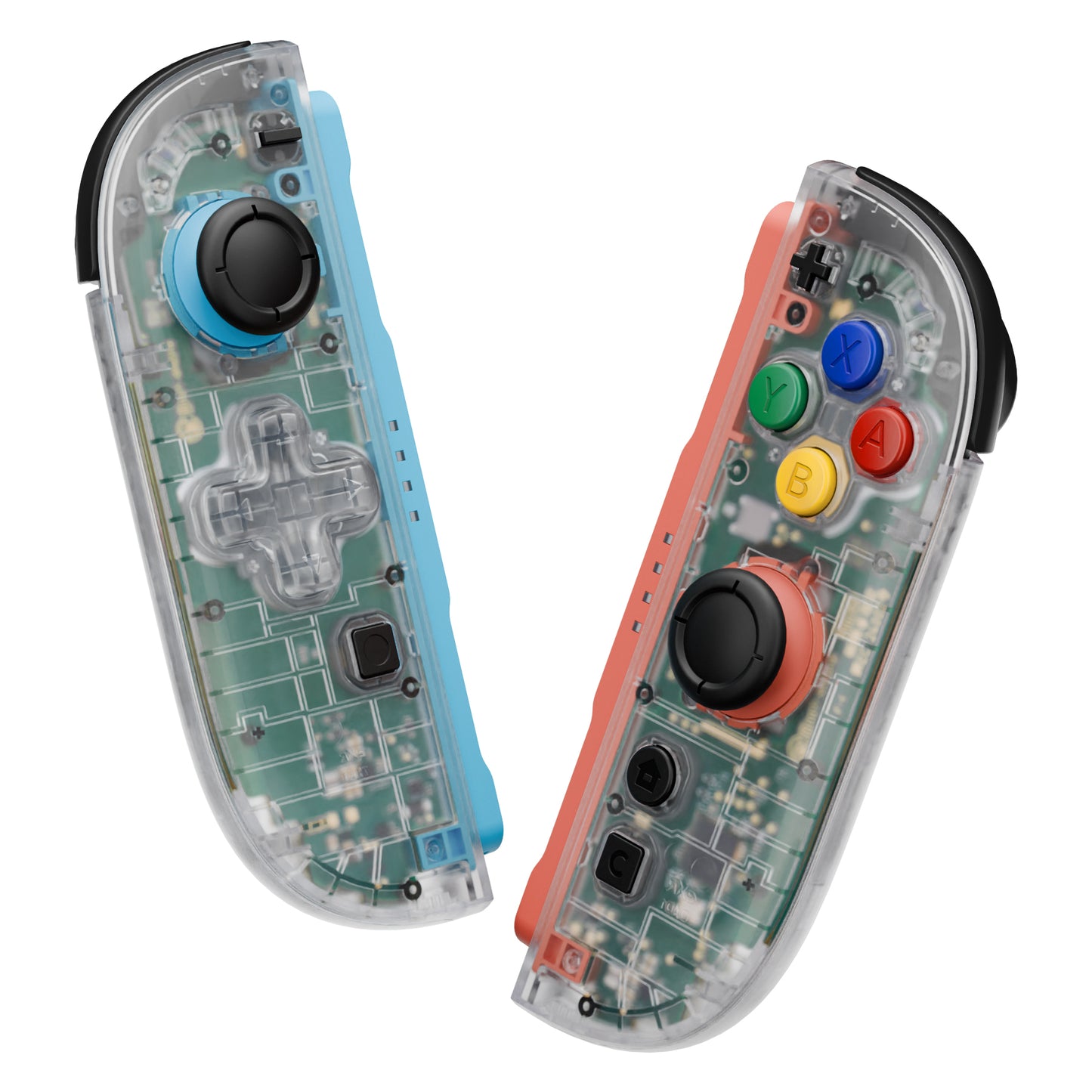 eXtremeRate D-Pad Version Replacement Full Set Shell Case with Buttons for Joycon 2 of Nintendo Switch 2 - Essence Version - Clear