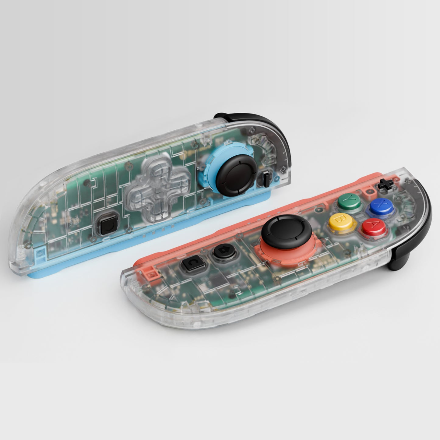 eXtremeRate D-Pad Version Replacement Full Set Shell Case with Buttons for Joycon 2 of Nintendo Switch 2 - Essence Version - Clear